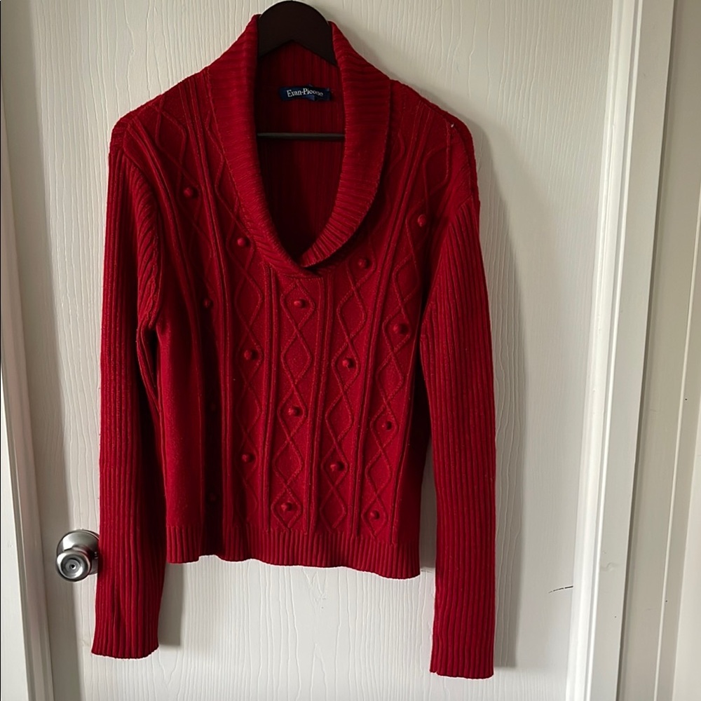 Evan Picone Women's Red Sweater *